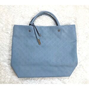Christian Lacroix CXL Embossed Logo Vegan Leather Tote – Blue